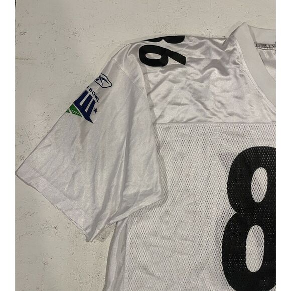 NFL Reebok Pittsburgh Steelers Ward 86 Jersey Size 2XL White Super Bowl XLIII - Picture 4 of 12